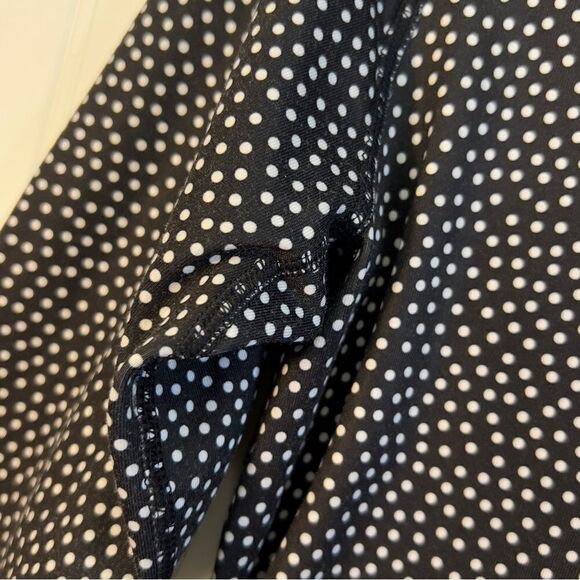 Nike Pro Dri Fit Black Polka Dot Half Zip running Pullover large - Picture 12 of 16